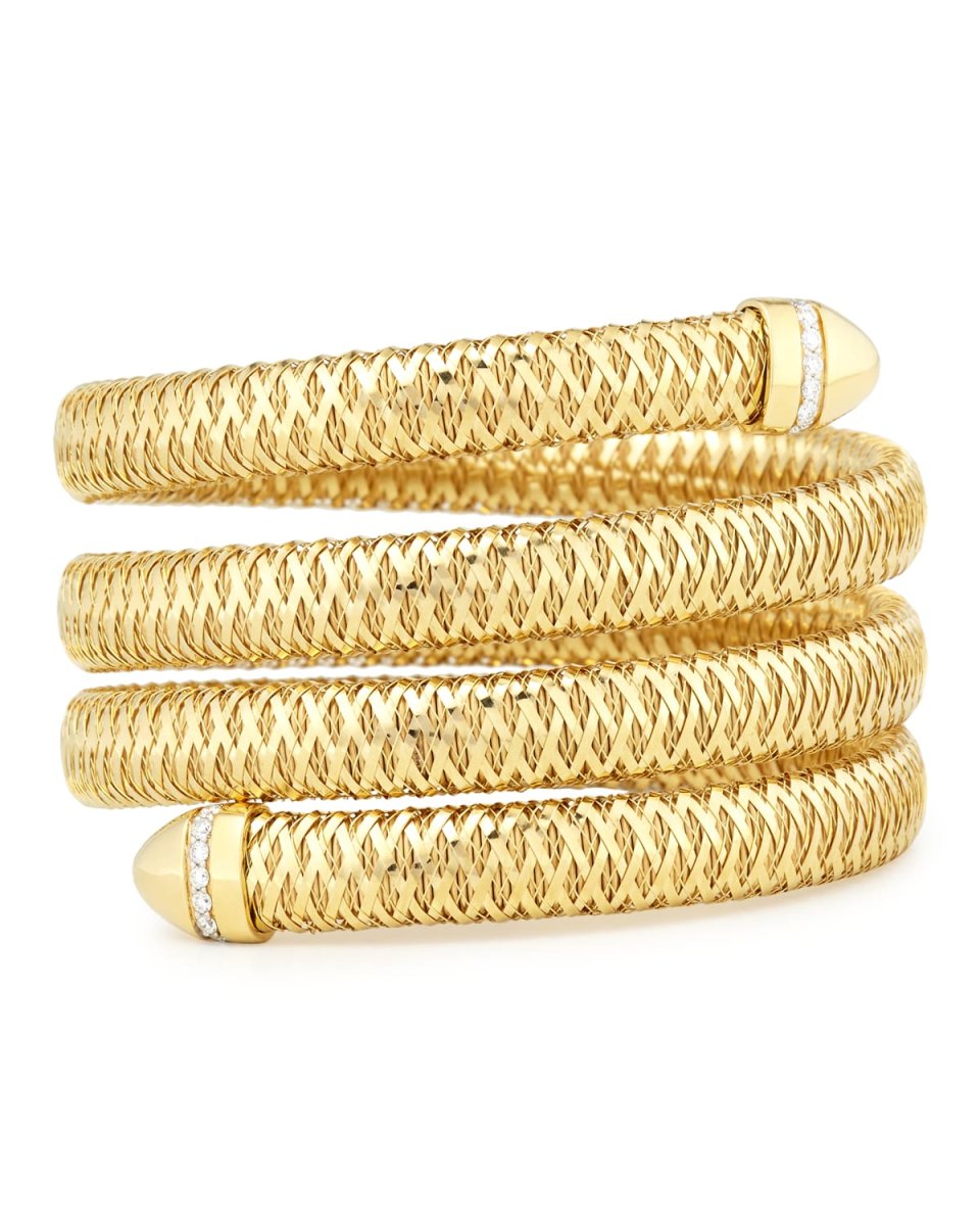Primavera 18K Diamond Coil Bracelet